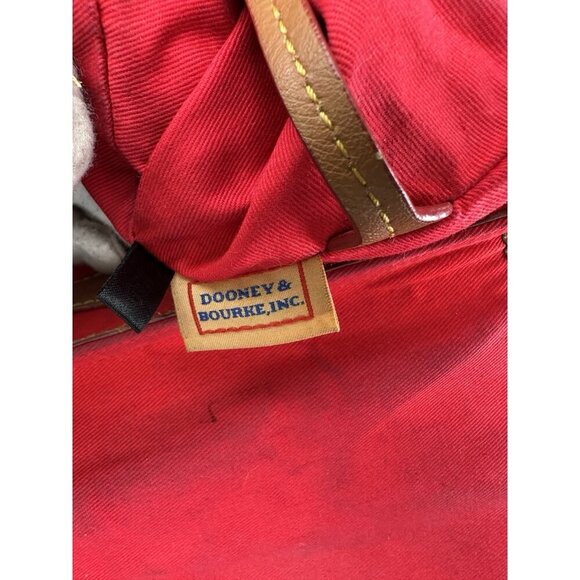 DAMAGED Dooney & Bourkes Janine 2 Way Coated Canvas W/ Florentine Vachetta - Picture 8 of 10